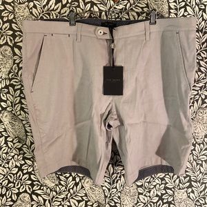 New Mens Ted Baker Semi-Plain Shorts Natural Color Size 40 Regular